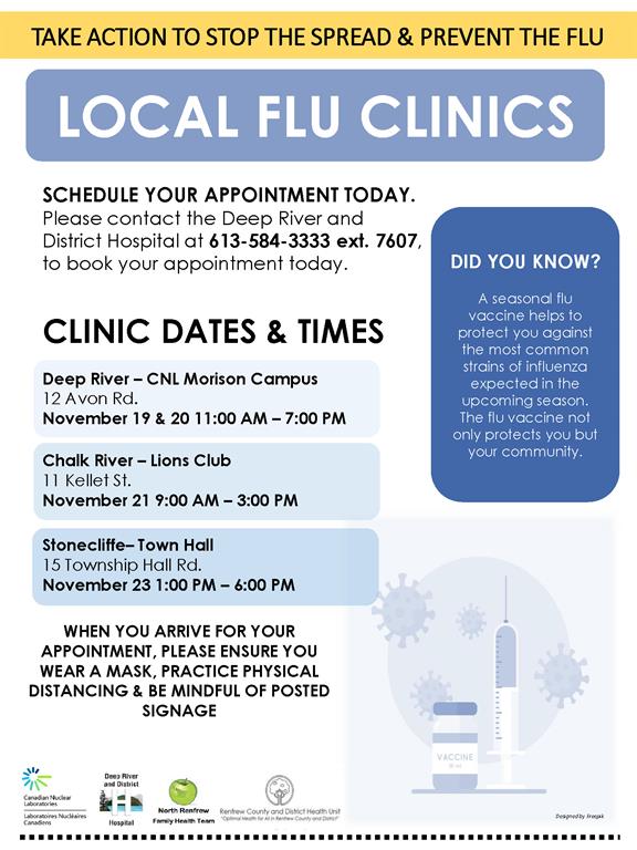 flu shot clinic poster